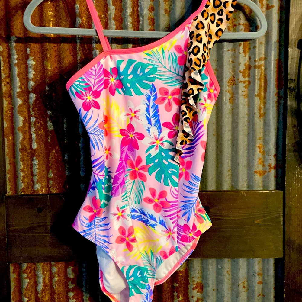Glitter Beach girls sz 16 bathing suit